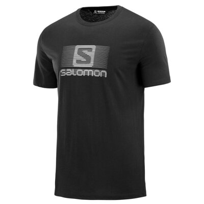 Pánske tričko SALOMON BLEND LOGO SS TEE LC1052700 BLACK