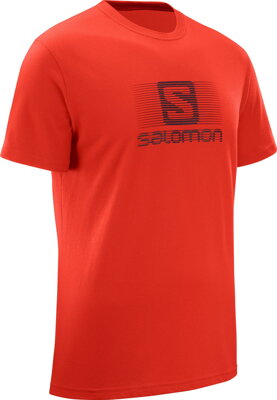 Pánske tričko SALOMON BLEND LOGO SS TEE LC1058400 fiery red