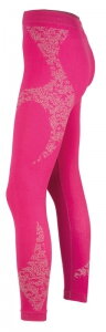 TERMOVEL SEAM TWO PANTS W dámske termo spodky ružové so strieborným vzorom