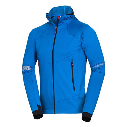 NORTHFINDER MI-3627SKP Pánska ski-turingová grid celorozopínacia mikina pre aktívny šport ZELEZNY 298darkblue