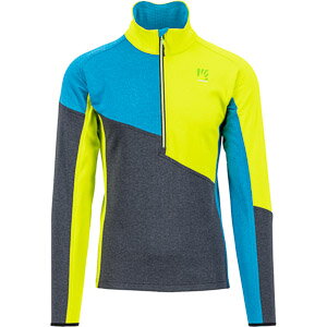 KARPOS FEDERA HALF-ZIP flíska čierna/modrá/žltá 