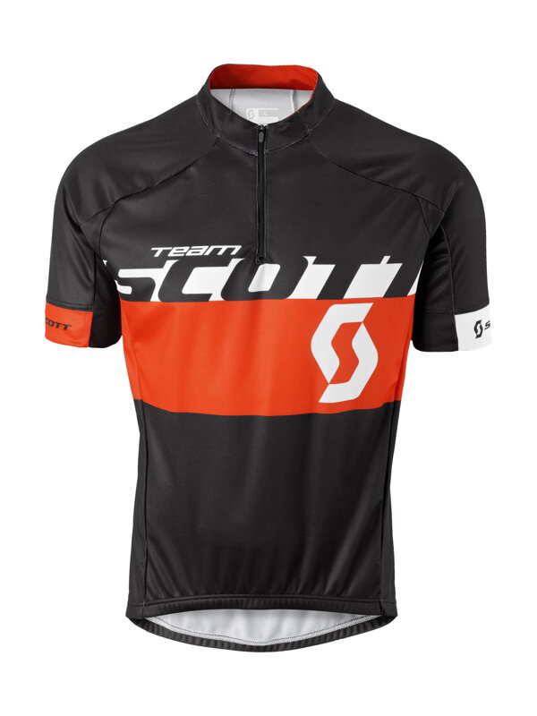 Cyklistický dres Scott RC Team s/sl Shirt, black/tangerine orange
