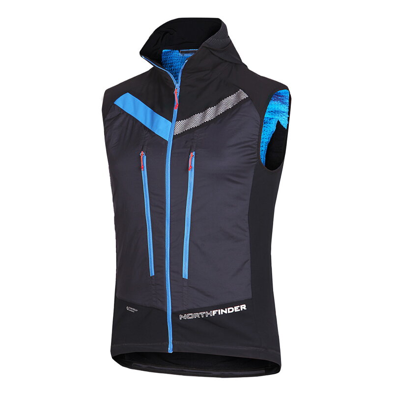 NORTHFINDER VE-32803SKP Pánska skialp vesta hybridná Polartec® Alpha® VHAN 3 382blackgrey
