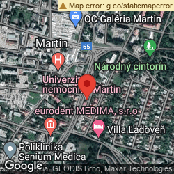Google map: Jesenského 6, Martin